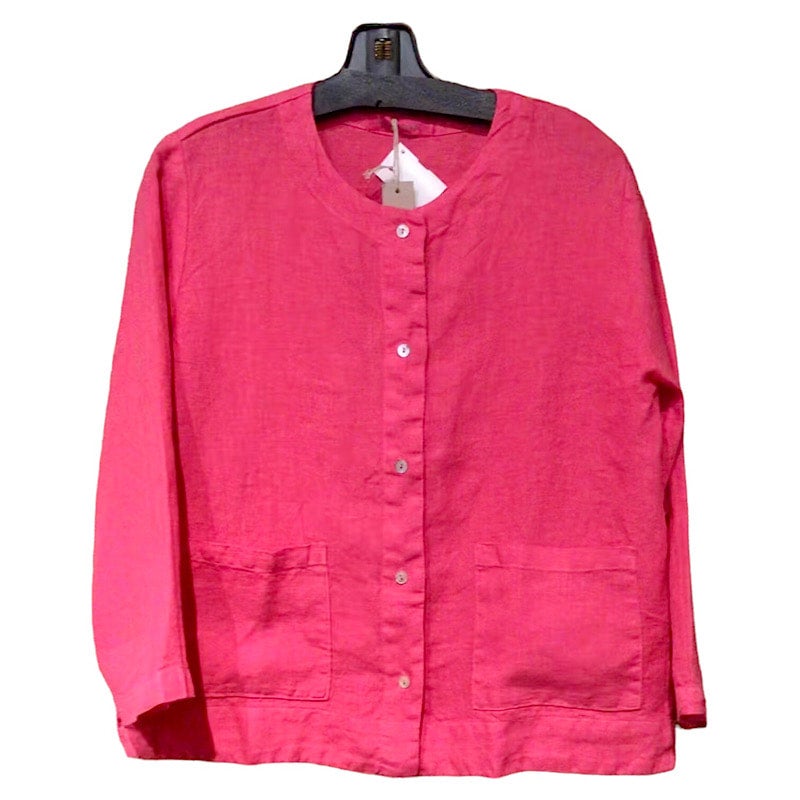 cutloose-solid-linen-3-4-sleeve-crop-jacket-in-watermelon-4408160